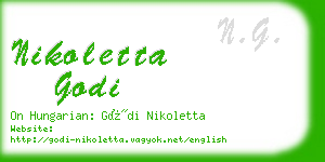 nikoletta godi business card